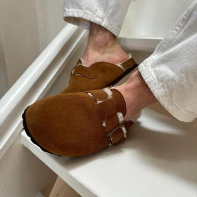 Shoes - Filled Leather Clogs - MAISON THURET