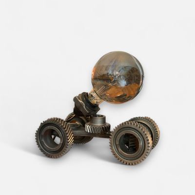 Lampes de bureau  - Lampe de voiture recyclée — Lampe de bureau en métal - Fait main - MAISON ZOE