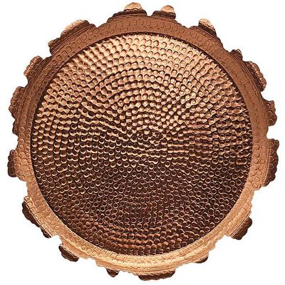 Accessoires thé et café - Plateau de service Turin - cuivre rouge - martelé - 3 finitions dispon - MAISON ZOE