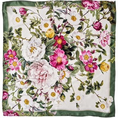 Scarves - Rose flower Garden Silk scarf  50 x 50 - KOUSTRUP & CO