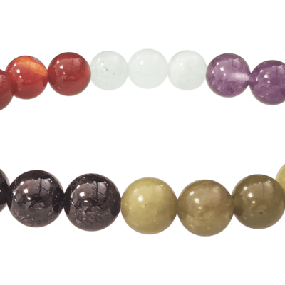 Bracelets - 7 Chakras stones A 8mm pearls bracelace - ARABESK
