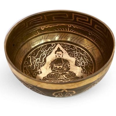 Mugs - Tibetan singing bowl with engravings - Flower of life - 12cm - ARABESK