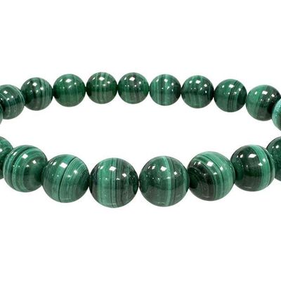 Bracelets - Bracelet Malachite Claire AAA perles 8-9mm - ARABESK