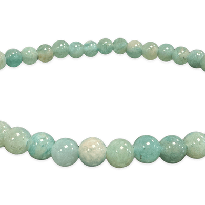 Bracelets - Peruvian Amazonite Bracelet With 4-5mm Beads - ARABESK