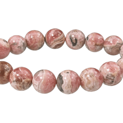 Bracelets - Bracelet Rhodochrosite Argentine A perles 12mm - ARABESK