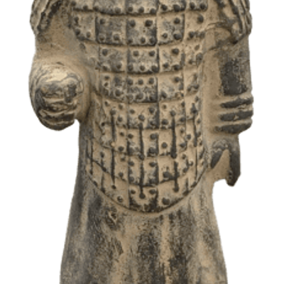 Sculptures, statuettes and miniatures - Black Warriors Statue with Armor in Terracotta 22cm - ARABESK