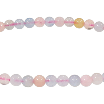 Bracelets - Beryls Aquamarine & Morganite A Bracelet 4-5mm beads - ARABESK