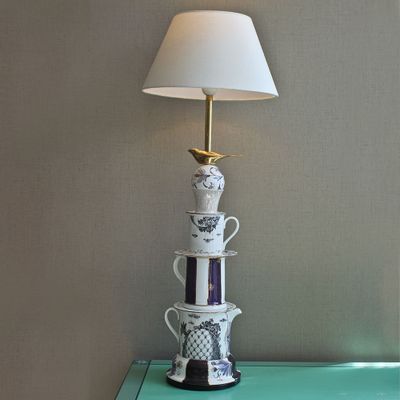 Table lamps - Table Lamp "Fantastic Landscape in Black & White" - WAGNER ARTE