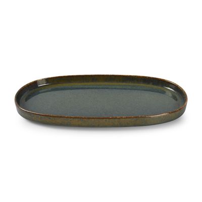 Everyday plates - Plate 30x15xH2,5cm green Pila - BONBISTRO