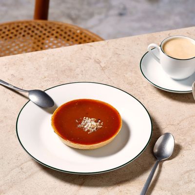 Everyday plates - Dinner plate 24cm black rim Basic White - BONBISTRO