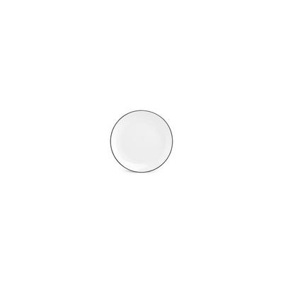 Everyday plates - Dinner plate 15cm cut black rim Basic White - BONBISTRO