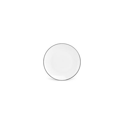 Everyday plates - Dinner plate 20.5cm cut black rim Basic White - BONBISTRO