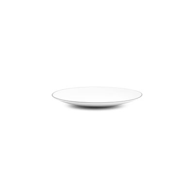 Everyday plates - Dinner plate 24cm cut black rim Basic White - BONBISTRO
