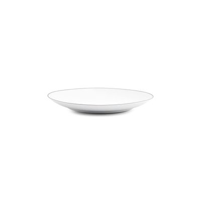 Everyday plates - Dinner plate 26.5cm cut black rim Basic White - BONBISTRO