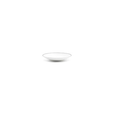 Platter and bowls - Mocha saucer 12.5cm black rim Basic White - BONBISTRO