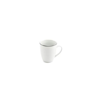 Mugs - Tankard 38cl black rim Basic White - BONBISTRO