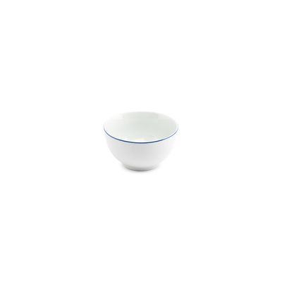 Platter and bowls - Bowl 14xH8cm blue rim Basic White - BONBISTRO
