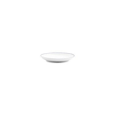 Assiettes au quotidien - Assiette plate 15cm coupe blue rim Basic White - BONBISTRO