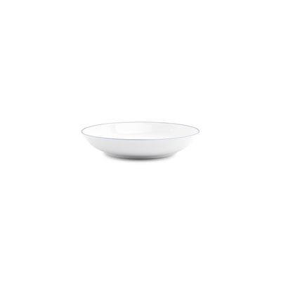 Assiettes au quotidien - Assiette creuse 21xH4cm coupe blue rim Basic White - BONBISTRO