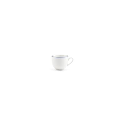 Mugs - Mocha cup 10cl blue rim Basic White - BONBISTRO