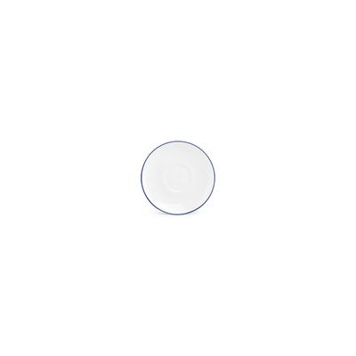 Platter and bowls - Saucer 14.5cm blue rim Basic White - BONBISTRO