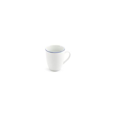 Mugs - Tankard 38cl blue rim Basic White - BONBISTRO