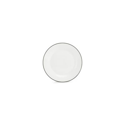 Everyday plates - Dinner plate 20cm green rim Basic White - BONBISTRO