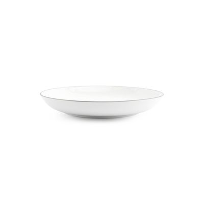 Platter and bowls - Bowl 27xH4cm green rim bowl Basic White - BONBISTRO
