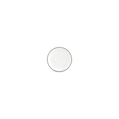 Plats et saladiers - Soucoupe à moka 12,5cm green rim Basic White - BONBISTRO