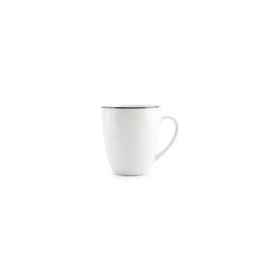 Mugs - Mug 38cl green rim Basic White - BONBISTRO