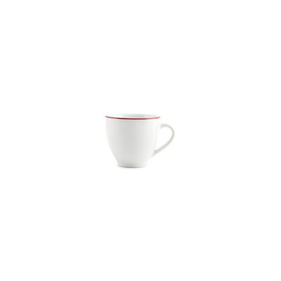 Tasses et mugs - Tasse 20cl burgundy rim Basic White - BONBISTRO