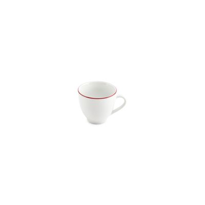 Tasses et mugs - Tasse 20cl burgundy rim Basic White - BONBISTRO