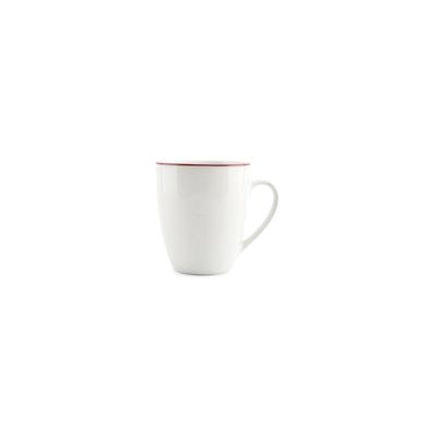 Tasses et mugs - Chope 38cl burgundy rim Basic White - BONBISTRO