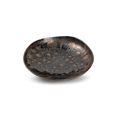 Formal plates - Deep plate 20xH4cm gold flaked Nobile - CHIC