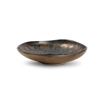 Formal plates - Deep plate 20xH4cm gold flaked Nobile - CHIC