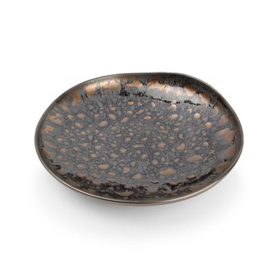 Formal plates - Deep plate 26xH4cm gold flaked Nobile - CHIC