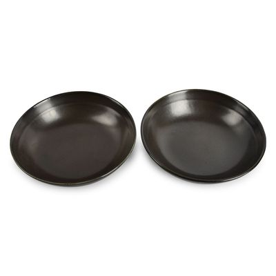 Formal plates - Deep plate 22xH6cm black Ceres - FINE2DINE (F2D)