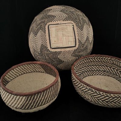 Accessoires de déco extérieure - Panier Sonza en fibre naturelle 30-40 cm - TERRE SAUVAGE