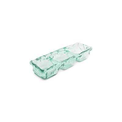 Platter and bowls - Serving dish 32x10xH5.5cm 3 parts green Ecovitra - FINE2DINE (F2D)