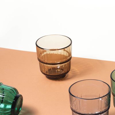 Glass - Glass 34cl amber Tiffany - set/4 - ONA