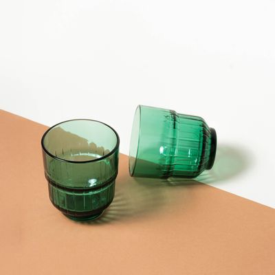 Verres - Verre 34cl vert Tiffany - Lot de 4 - ONA