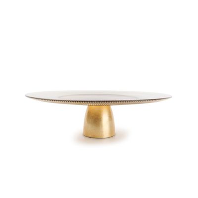 Plats et saladiers - Plat à tarte sur pied 33xH10cm gold Glint - S|P COLLECTION