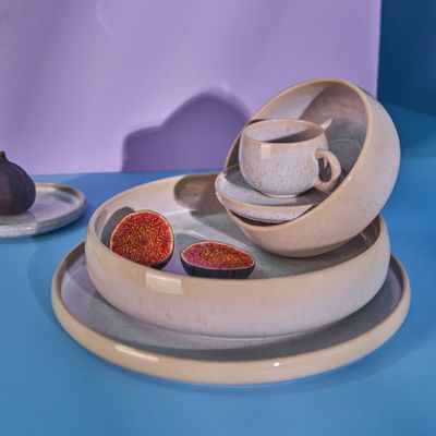 Formal plates - Deep plate 22,5xH5cm pearl Curvy - S|P COLLECTION