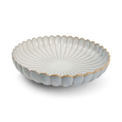 Formal plates - Deep plate 24xH5cm nuance white Lotus - S|P COLLECTION