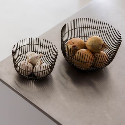 Kitchen utensils - Wire basket 21xH12cm black Iris - S|P COLLECTION
