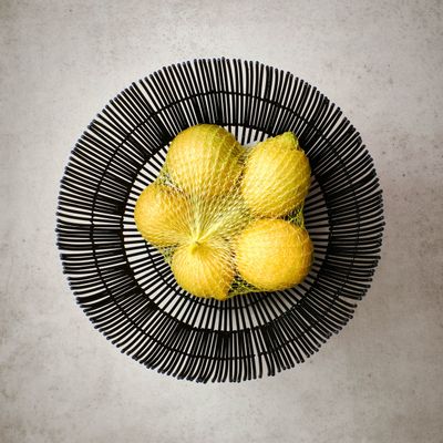 Kitchen utensils - Wire basket 53xH5cm black Twisted Iris - S|P COLLECTION