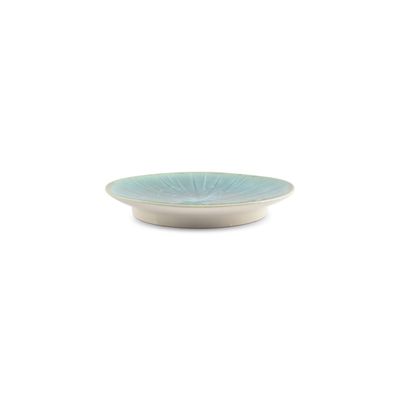 Assiettes de réception - Assiette plate 23,5xH3,5cm turquoise Eclipse - S|P COLLECTION
