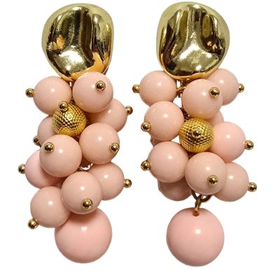 Jewelry - Tuft earring with pink pearls - L'OFFICIEL SRL