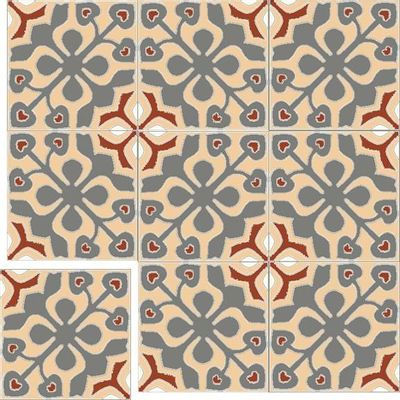 Cement tiles - Motif cement tiles - Passionflower - FLOORILÈGE