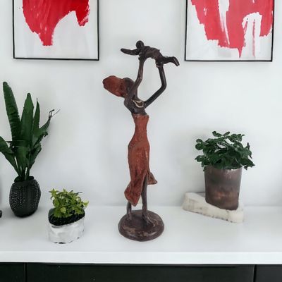 Sculptures, statuettes and miniatures - Sculpture en bronze debout "Baby in the air" by Soré - MOOGOO CREATIVE AFRICA